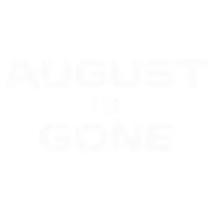 Logo du groupe August Is Gone en blanc sur fond transparent